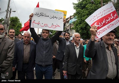 راهپیمایی نمازگزاران در محکومیت امریکا - کرمانشاه