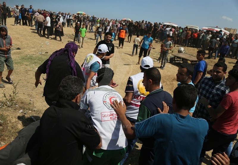 فلسطین| دو شهید و 242 زخمی در حملات نظامیان صهیونیست به راهپیمایی بازگشت