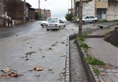 اردبیل| باراش باران و جاری شدن سیل در مشگین‌شهر به روایت تصویر