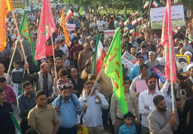 کاشان| راهپیمایی کاشانی ها علیه عهدشکنی آمریکا+تصویر
