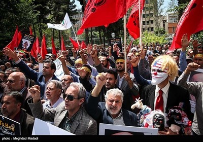فلسطینیوں کی حمایت میں ایرانی عوام سڑکوں پر