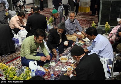Iftar at Imam Reza Shrine in Iran's Holy City of Mashhad