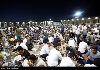 Iftar at Imam Reza Shrine in Iran's Holy City of Mashhad