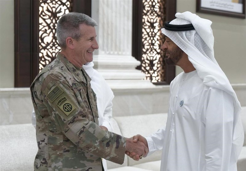 دیدار فرمانده ارشد نظامی آمریکا در افغانستان با ولیعهد امارات