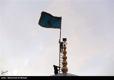 مراسم تعویض پرچم مسجد مقدس جمکران - قم