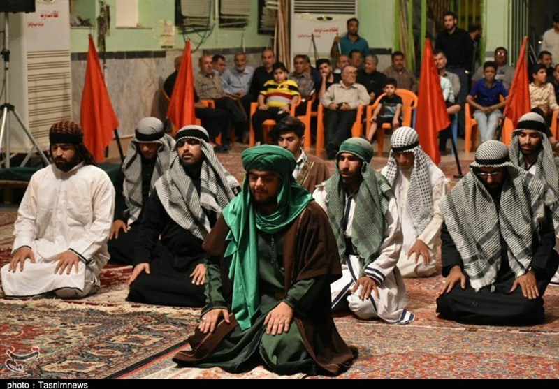 خوزستان| آئین تعزیه سنتی شهادت امام علی(ع) در حسینبه پهلوانان بهبهان به روایت تصاویر