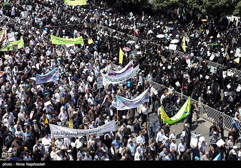 قطعنامه پایانی روز قدس: تمام همت خود را برای &quot;محو غده سرطانی اسرائیل&quot; به‌کار می‌بندیم