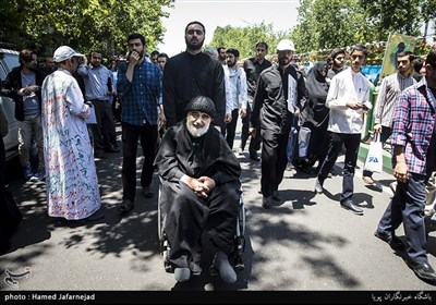 آیت الله محمدعلی جاودان در راهپیمایی روز قدس تهران