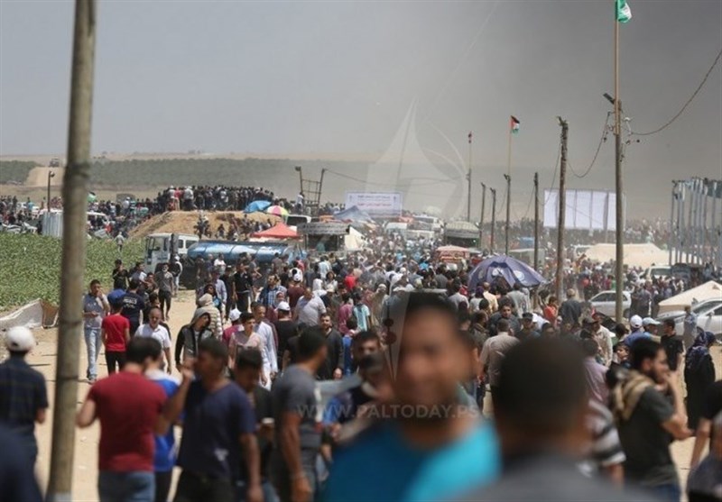 راهپیمایی میلیونی قدس در غزه؛ 4 فلسطینی شهید و بیش از 600 نفر زخمی شدند+تصاویر