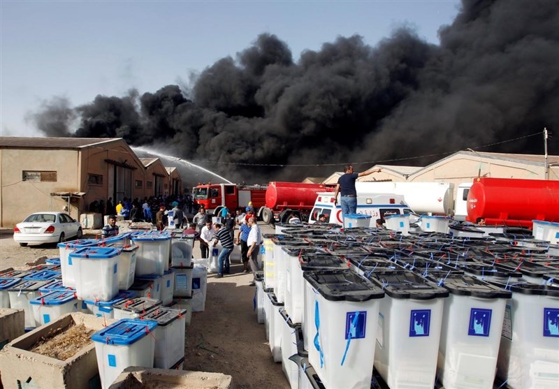 Iraqi Ballot Box Storage Site Catches Fire in Baghdad