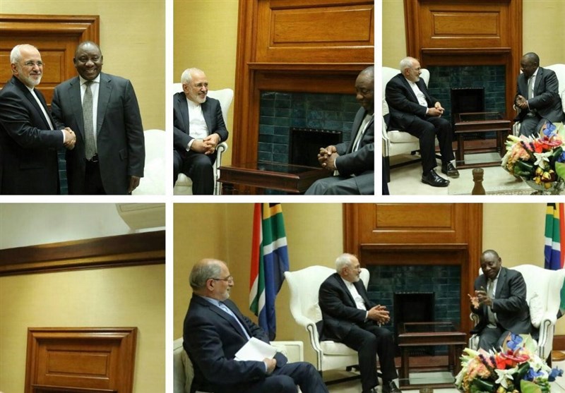 وزیر خارجه ایران به دیدار رئیس جمهور آفریقای جنوبی رفت
