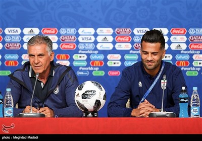 نشست خبری سرمربی و کاپیتان تیم ملی فوتبال پیش از دیدار با مراکش 