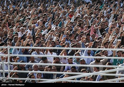 مراسم اقامه نماز عید فطر به امامت مقام معظم رهبری - مصلی تهران