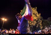 شادی مردم  کرمانشاه پس از پیروزی تیم ملی فوتبال ایران مقابل مراکش