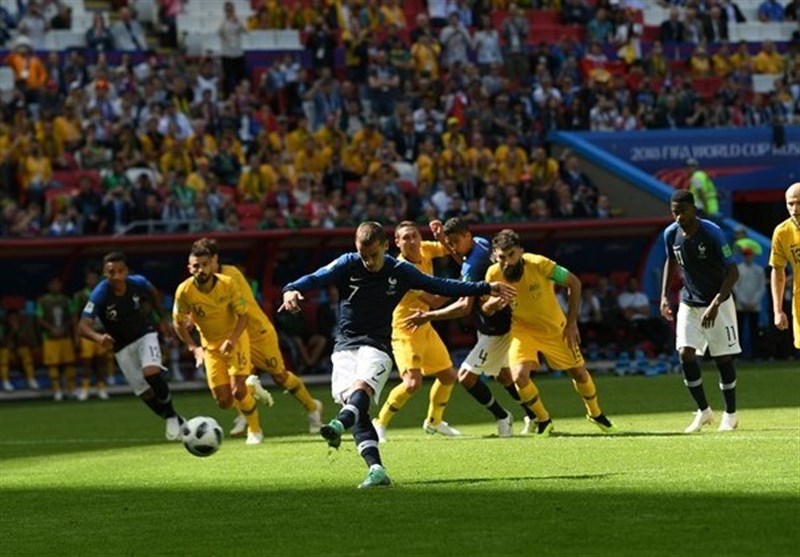 جام جهانی 2018| گریزمان بهترین بازیکن بازی فرانسه و استرالیا شد