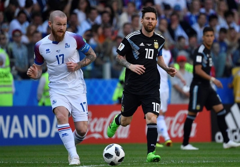 جام جهانی 2018| تساوی یک نیمه‌ای آرژانتین و ایسلند در حضور مارادونا