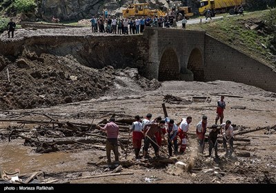 سیل و رانش زمین در روستای کاکرود لات رودسر - گیلان