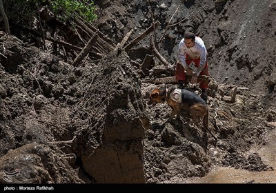 سیل و رانش زمین در روستای کاکرود لات رودسر - گیلان