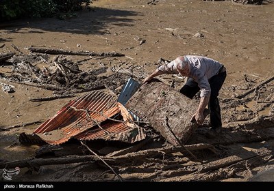 سیل و رانش زمین در روستای کاکرود لات رودسر - گیلان