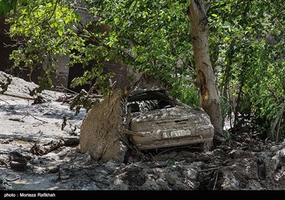 سیل و رانش زمین در روستای کاکرود لات رودسر - گیلان