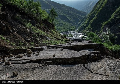 سیل و رانش زمین در روستای کاکرود لات رودسر - گیلان