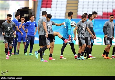 Team Melli Preparing for Match against Spain