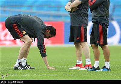 آخرین تمرین تیم ملی فوتبال اسپانیا پیش از دیدار با ایران