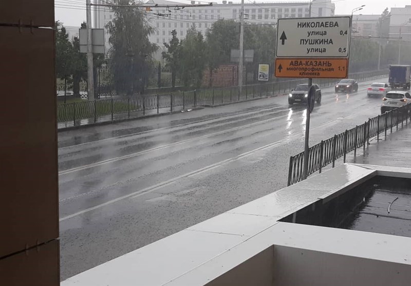 گزارش خبرنگار اعزامی تسنیم از روسیه|باران سیل‌آسا در آستانه دیدار ایران - اسپانیا