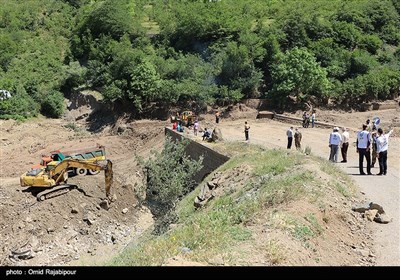 سیل و رانش زمین در روستای کاکرود لات رودسر - گیلان