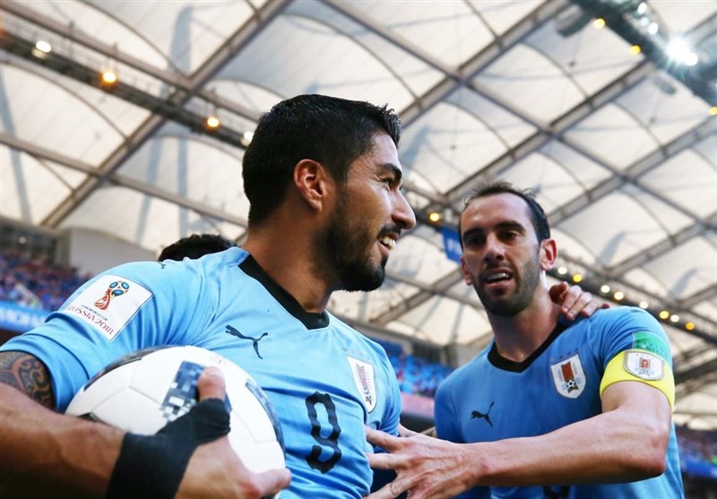 جام‌جهانی 2018| اروگوئه با پنجاه‌ودومین گل ملی سوارس فاتح نیمه اول بازی با عربستان شد