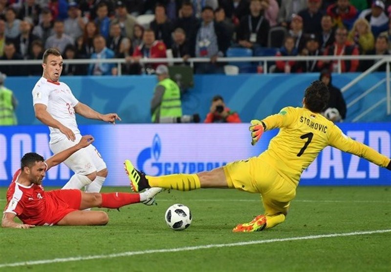 جام جهانی 2018| شادی سیاسی دو بازیکن سوئیس پس از گلزنی به صربستان + عکس
