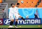 تمرین تیم ملی ایران پیش از بازی با پرتغال 