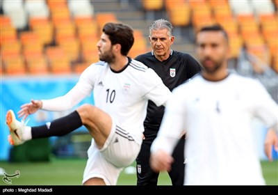تمرین تیم ملی ایران پیش از بازی با پرتغال 