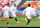 تمرین تیم ملی ایران پیش از بازی با پرتغال 
