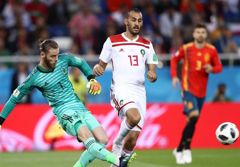 جام جهانی 2018| تساوی اسپانیا و مراکش در پایان نیمه نخست
