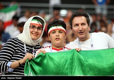 Fans in Russian Saransk Stadium Watch Iran-Portugal World Cup Match