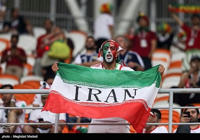 Fans in Russian Saransk Stadium Watch Iran-Portugal World Cup Match