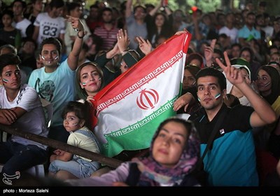 People Watch World Cup Match against Portugal in Public Places across Iran