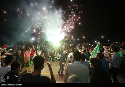 People Watch World Cup Match against Portugal in Public Places across Iran