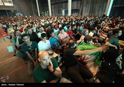 People Watch World Cup Match against Portugal in Public Places across Iran