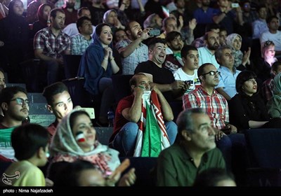 People Watch World Cup Match against Portugal in Public Places across Iran