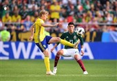 جام جهانی 2018| تساوی یک نیمه‌ای سوئد و مکزیک
