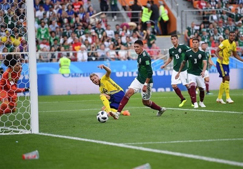 جام‌جهانی 2018| برتری آماری مانع از شکست مکزیک مقابل سوئد نشد