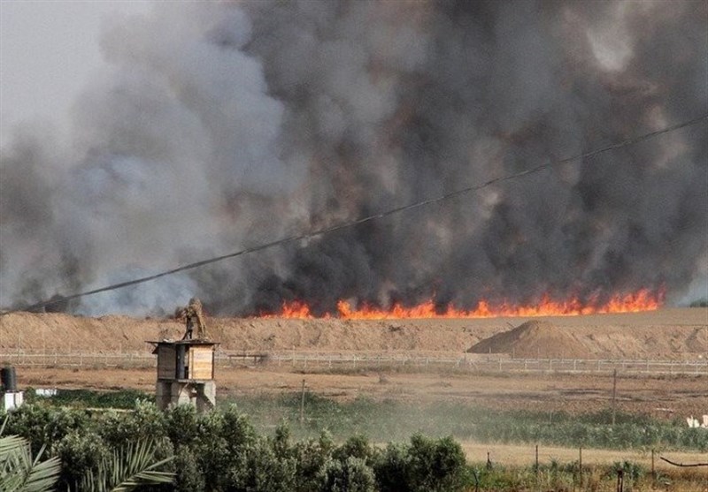 نوار غزه|پرتاب بالن‌های انفجاری به سمت مناطق اشغالی