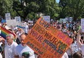 تظاهرات سراسری در آمریکا علیه سیاست مهاجرت ستیزانه ترامپ+فیلم و تصاویر