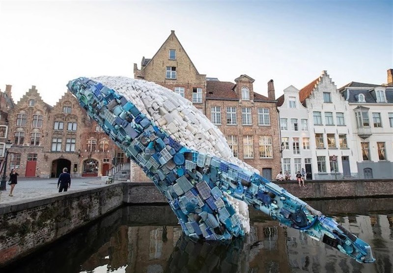 Whale Sculpture Aims at Showing Gravity of Plastic Waste Problem in Ocean