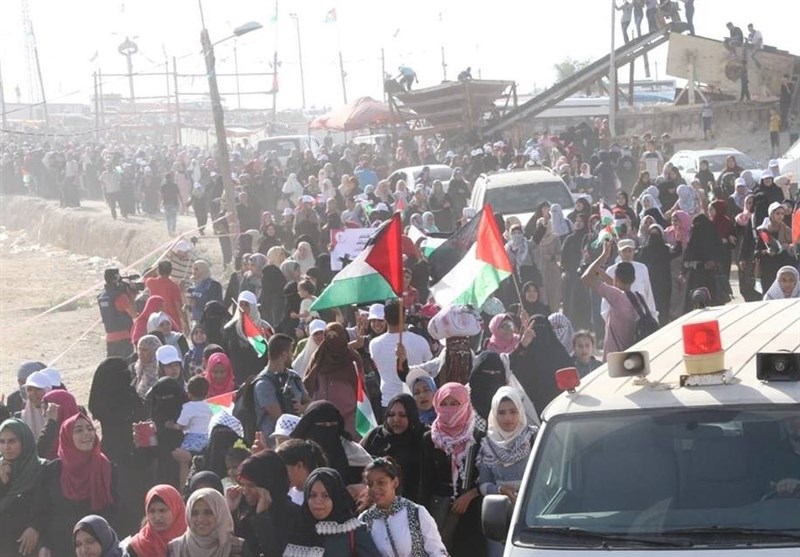 تحولات فلسطین|یک شهید و ده‌ها زخمی در حمله نظامیان صهیونیست به شرکت کنندگان در راهپیمایی بازگشت