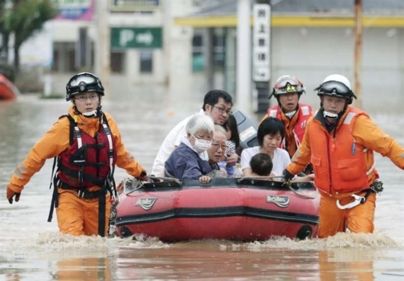 64 کشته، آمار جدید توفان بی‌سابقه در ژاپن + تصاویر