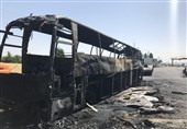 آتش‌سوزی هولناک &quot;اتوبوس مسافربری تهران ـ مریوان&quot; را به تلی از خاکستر تبدیل کرد + فیلم و تصاویر