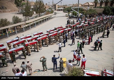 ورود پیکر ۶۰ شهید دفاع مقدس از مرز خسروی